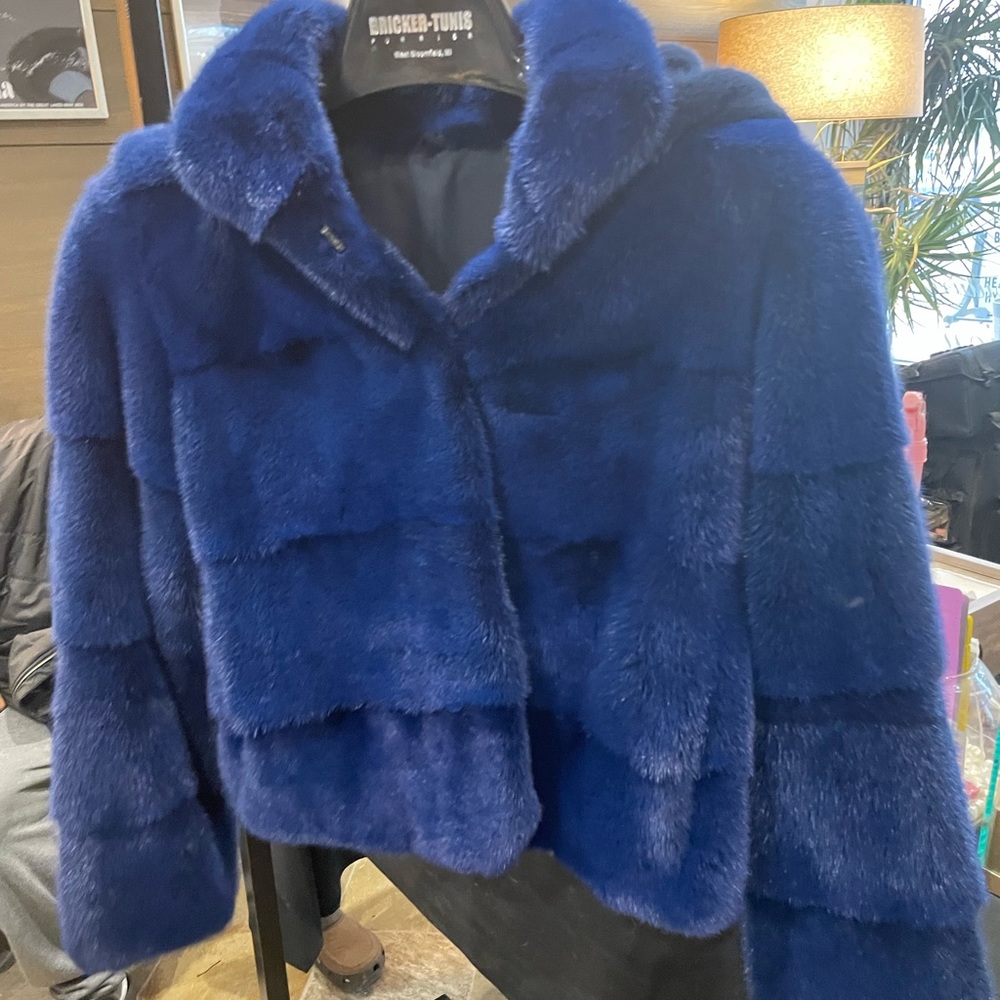 Brand new Mink with detachable hood
